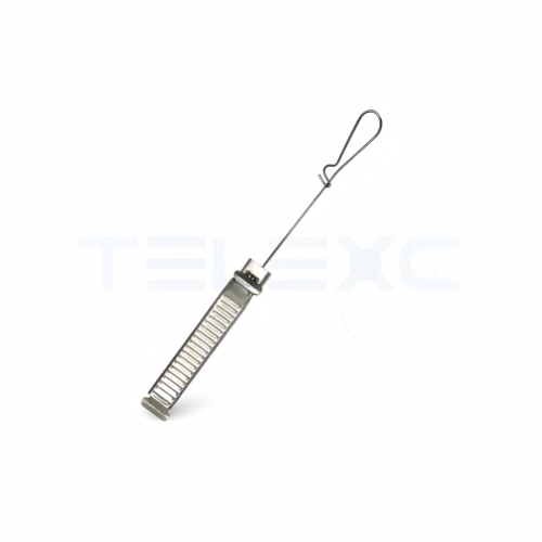 FTTH Stainless Steel Flat Cable Drop Clamp for Indoor & Outdoor Fiber Installations