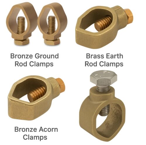 Bronze Ground Rod Clamps and Brass Earth Rod Clamps | Telexc