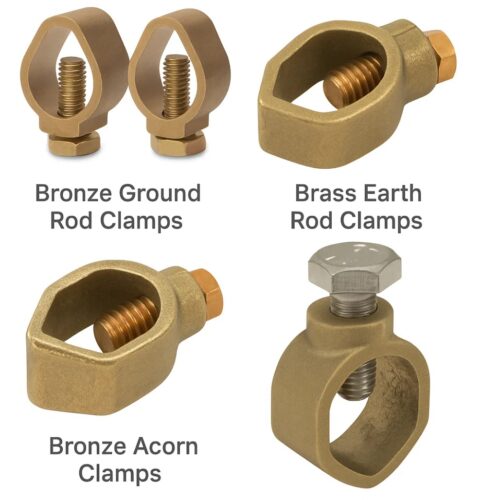 Bronze Ground Rod Clamps and Brass Earth Rod Clamps | Telexc