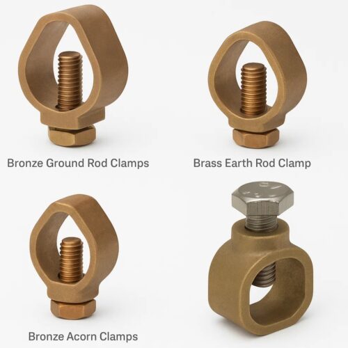 Bronze Ground Rod Clamps and Brass Earth Rod Clamps | Telexc