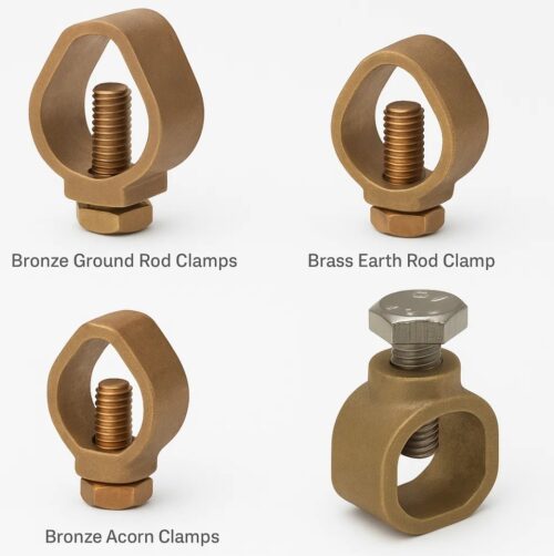 Bronze Ground Rod Clamps and Brass Earth Rod Clamps | Telexc