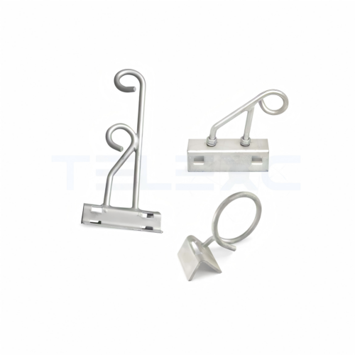 FTTH Bracket Hooks | Galvanized ADSS Pole Mount | Telexc