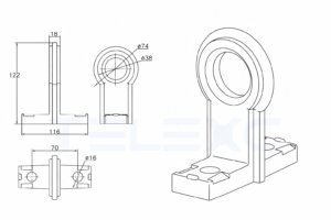 Anchor Bracket DS 10 / CA1500 LV ABC Aluminum Pole Bracket