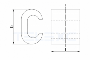 Copper C-Type Branch Clamp 70mm² | Tin-Plated Cable Connector