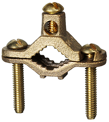 Compression ground rod clamp