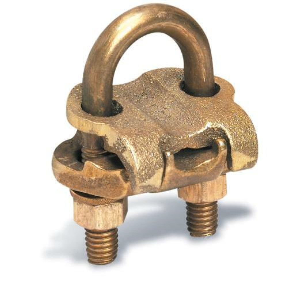 U-bolt ground rod clamps