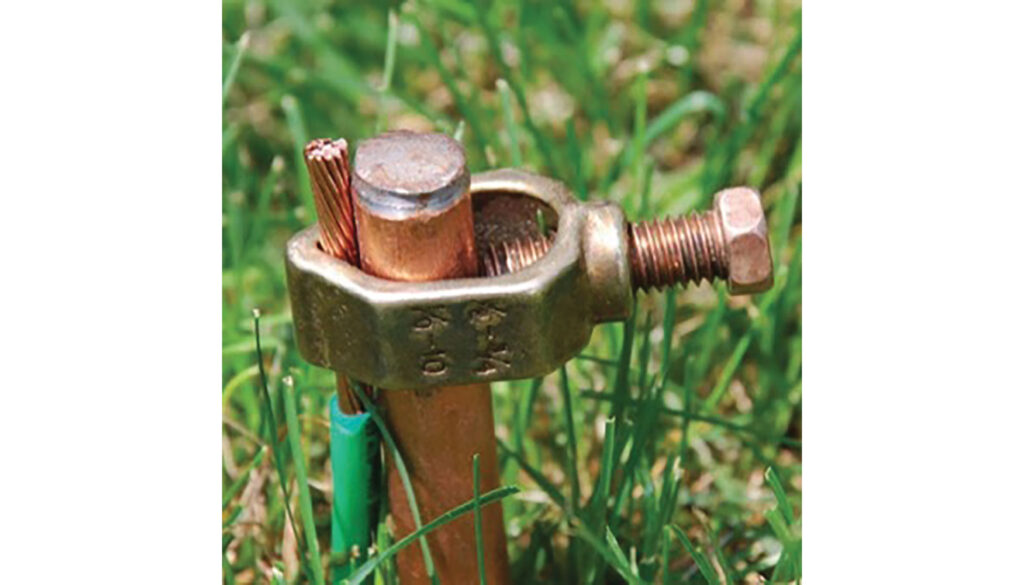 Uses of the ground rod clamp in grounding systems