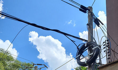 ADSS cables on power lines