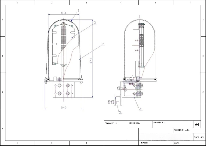 Components of the dome metal junction box