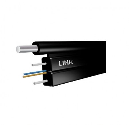 Flat type FTTH drop cable