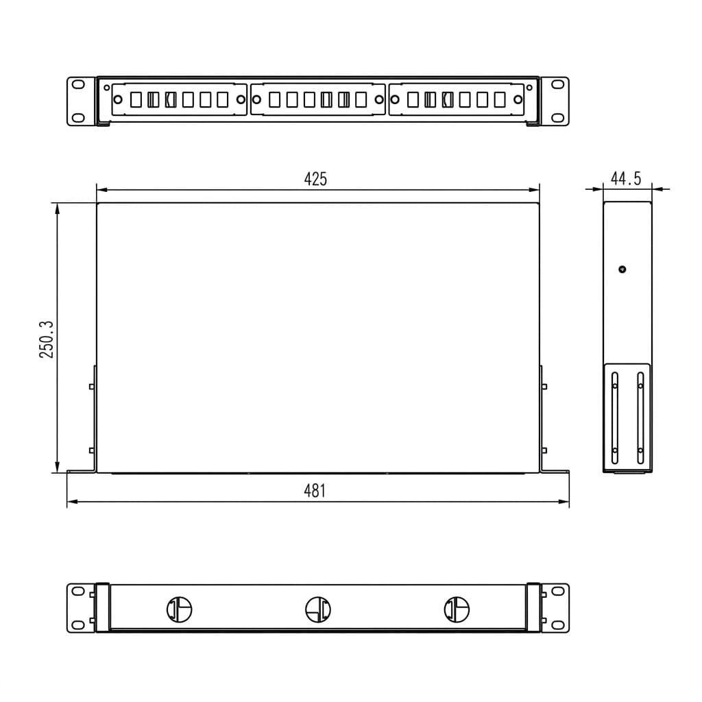 48F 1U High Density Fiber Optic Patch Panel - Image 6