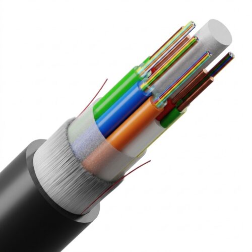 Hybrid fiber optic cable with copper conductors