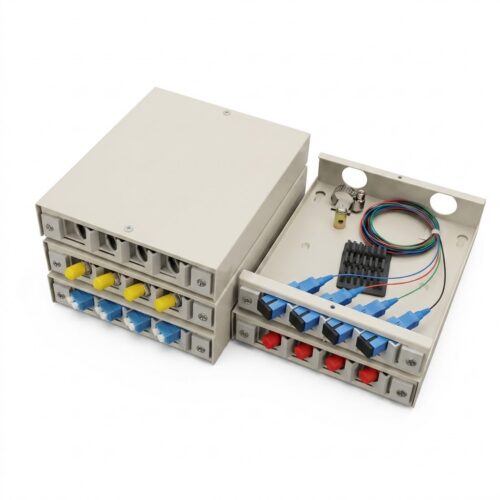 Indoor Metal Fiber Terminal Box with 4 adapters