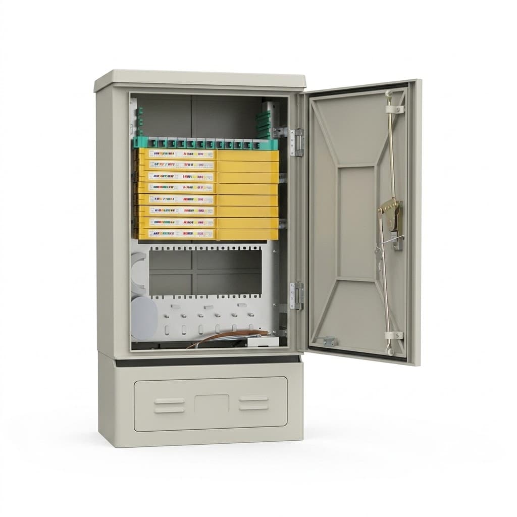 IP65 Floor Standing Fiber Optic Cross Connect Cabinet - Image 3
