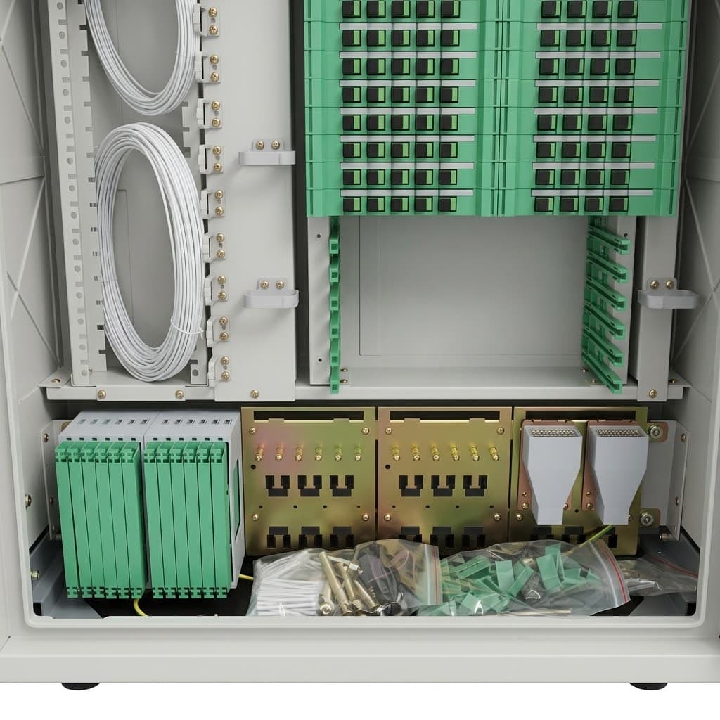 IP65 Floor Standing Fiber Optic Cross Connect Cabinet - Image 4
