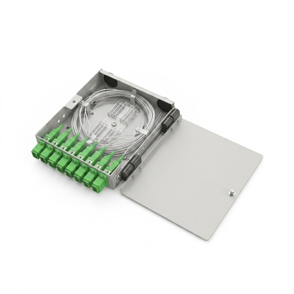 Metal FTTH Rosette Box 8 ports, 8 Core Splice - Image 4