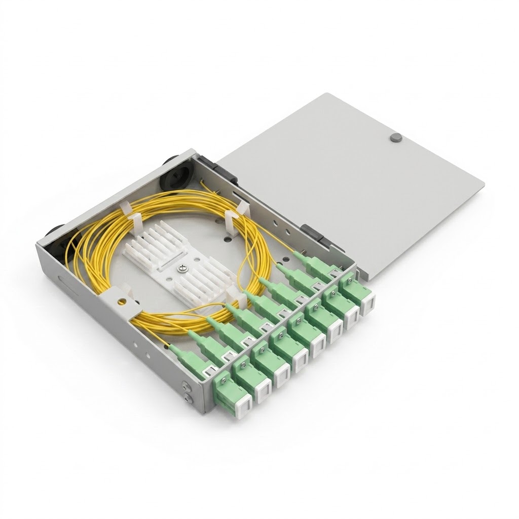 Metal FTTH Rosette Box 8 ports, 8 Core Splice - Image 2