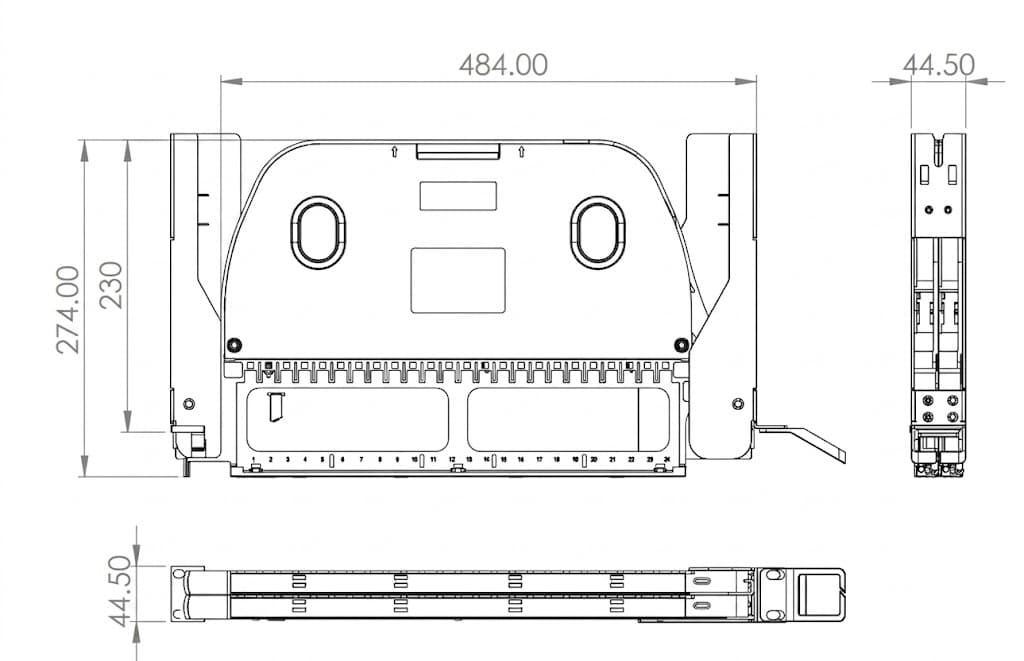 Fiber Optic Pivot Swivel Patch Panel - Image 8