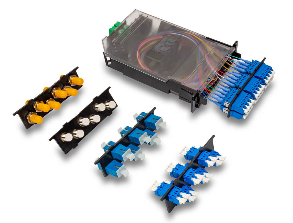 SC connector high fiber splice cassettes