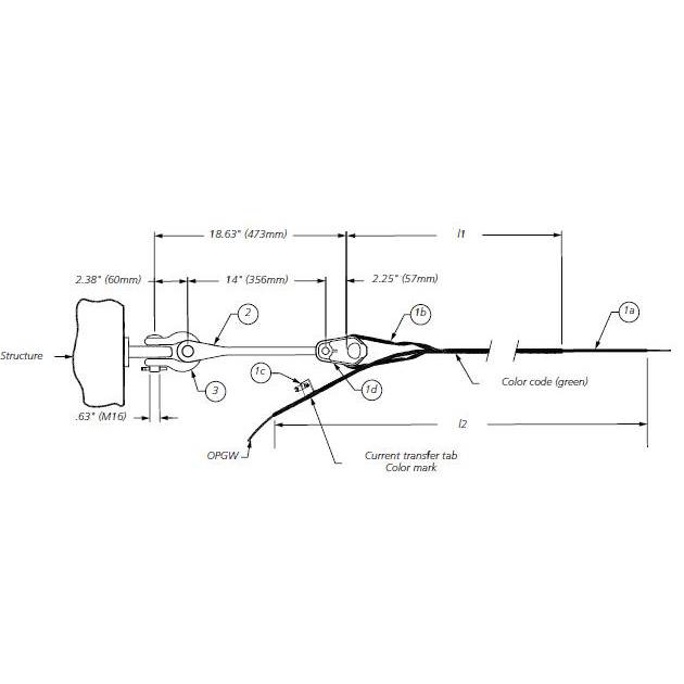Components of the helical deadends for OPGW