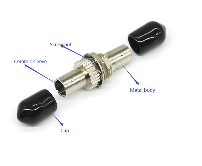ST fiber optic couplers structure and components